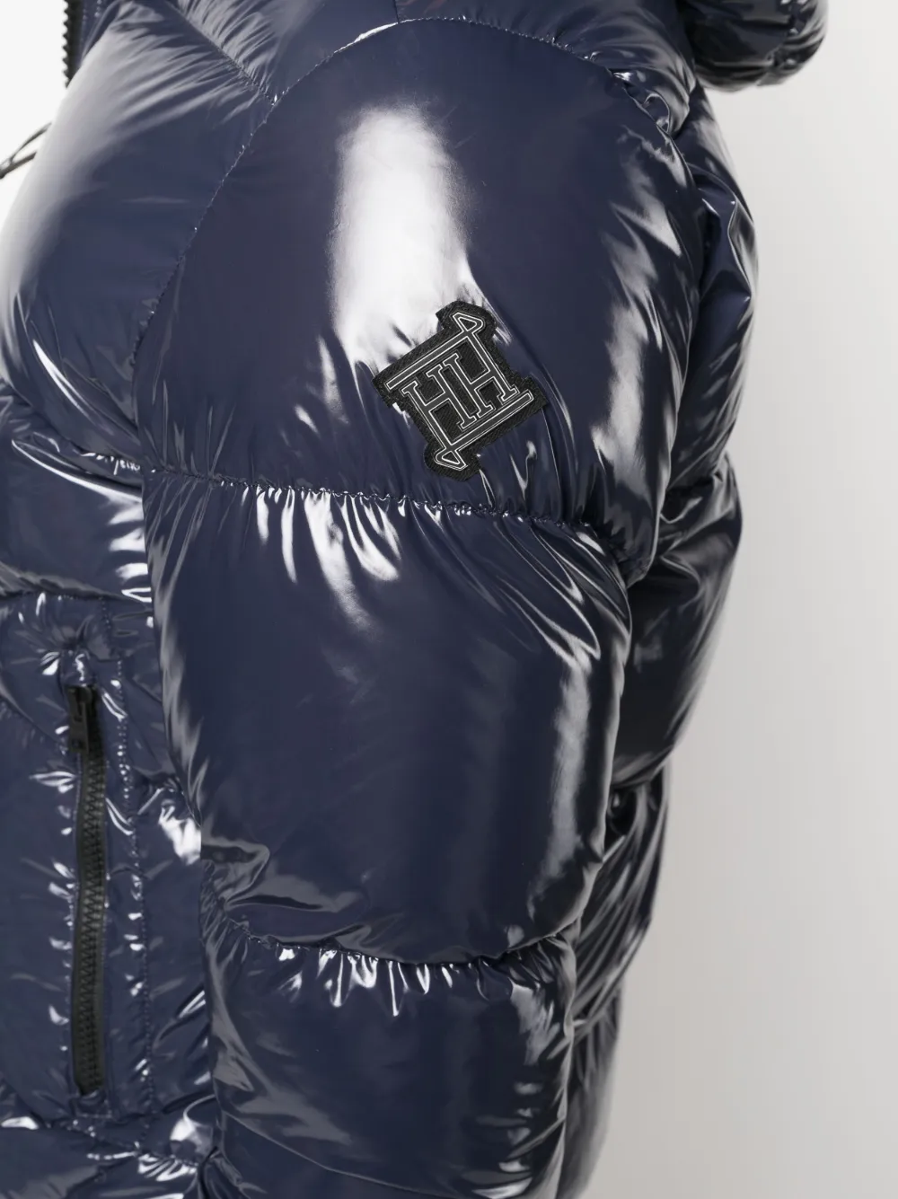 Herno logo-patch Patent Padded Jacket - Farfetch