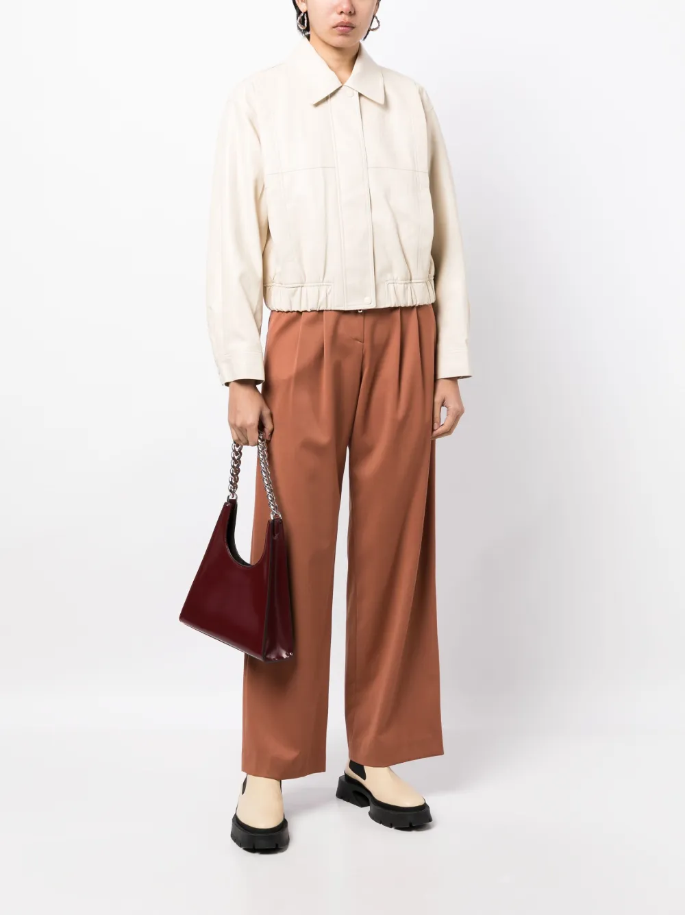 STUDIO TOMBOY Jack van imitatieleer - Beige