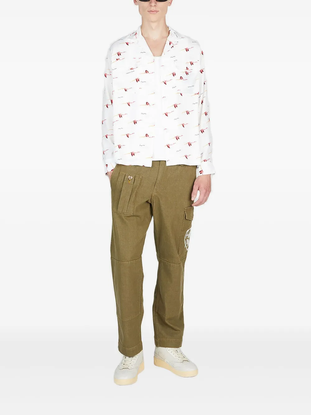Human Made Flamingo shirt - Wit