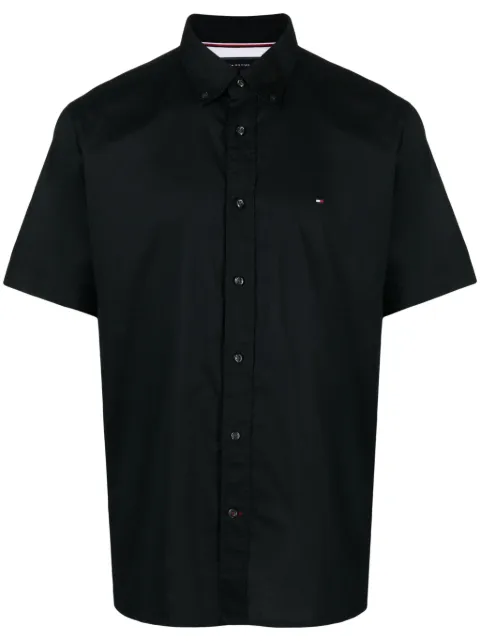 Tommy Hilfiger logo-embroidered cotton shirt