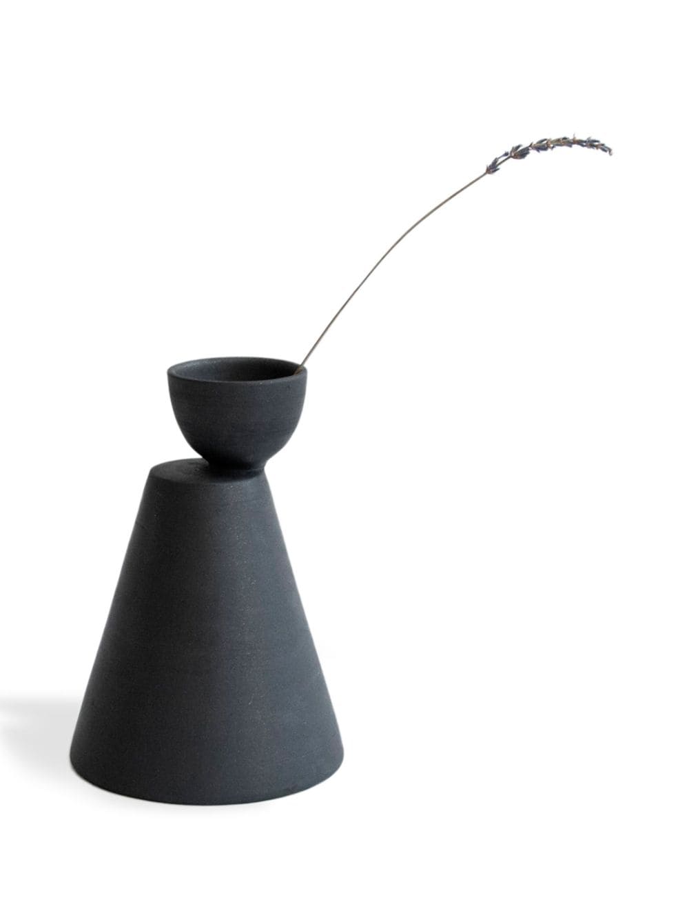 Shop Origin Made Charred Cone Clay Vase (27cm) In Schwarz