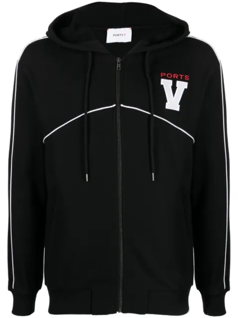 Ports V hoodie con logo bordado y cordones