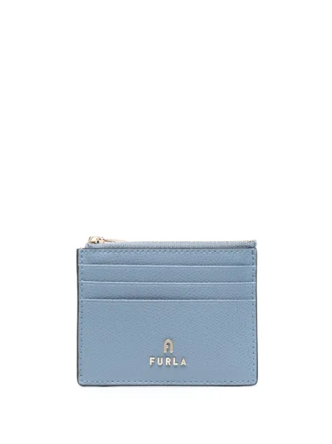Furla logo-lettering leather cardholder