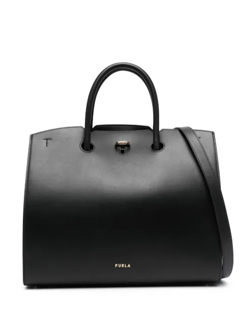 Furla logo-stamp tote bag 