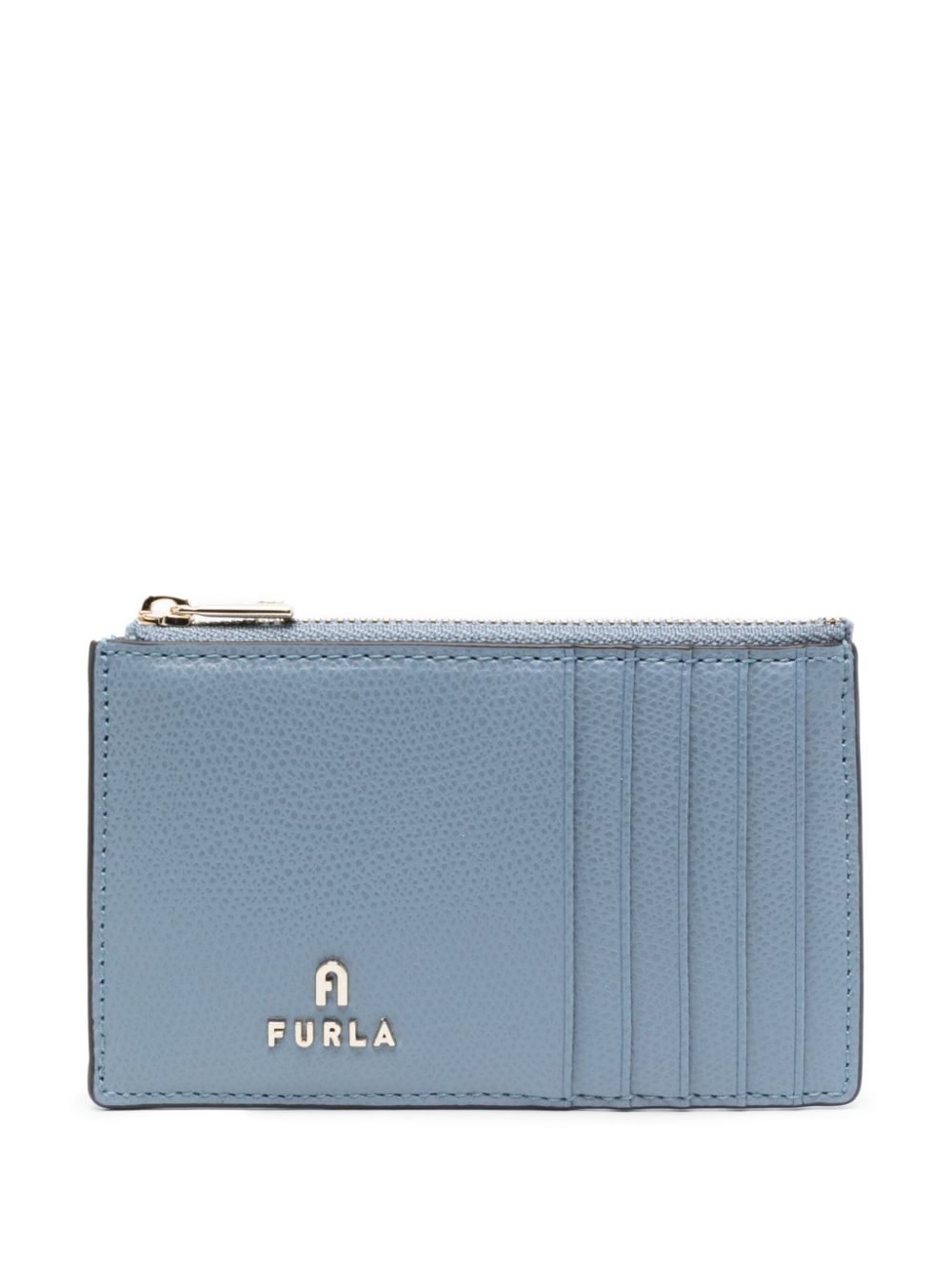 Furla logo-plaque leather wallet - Blue