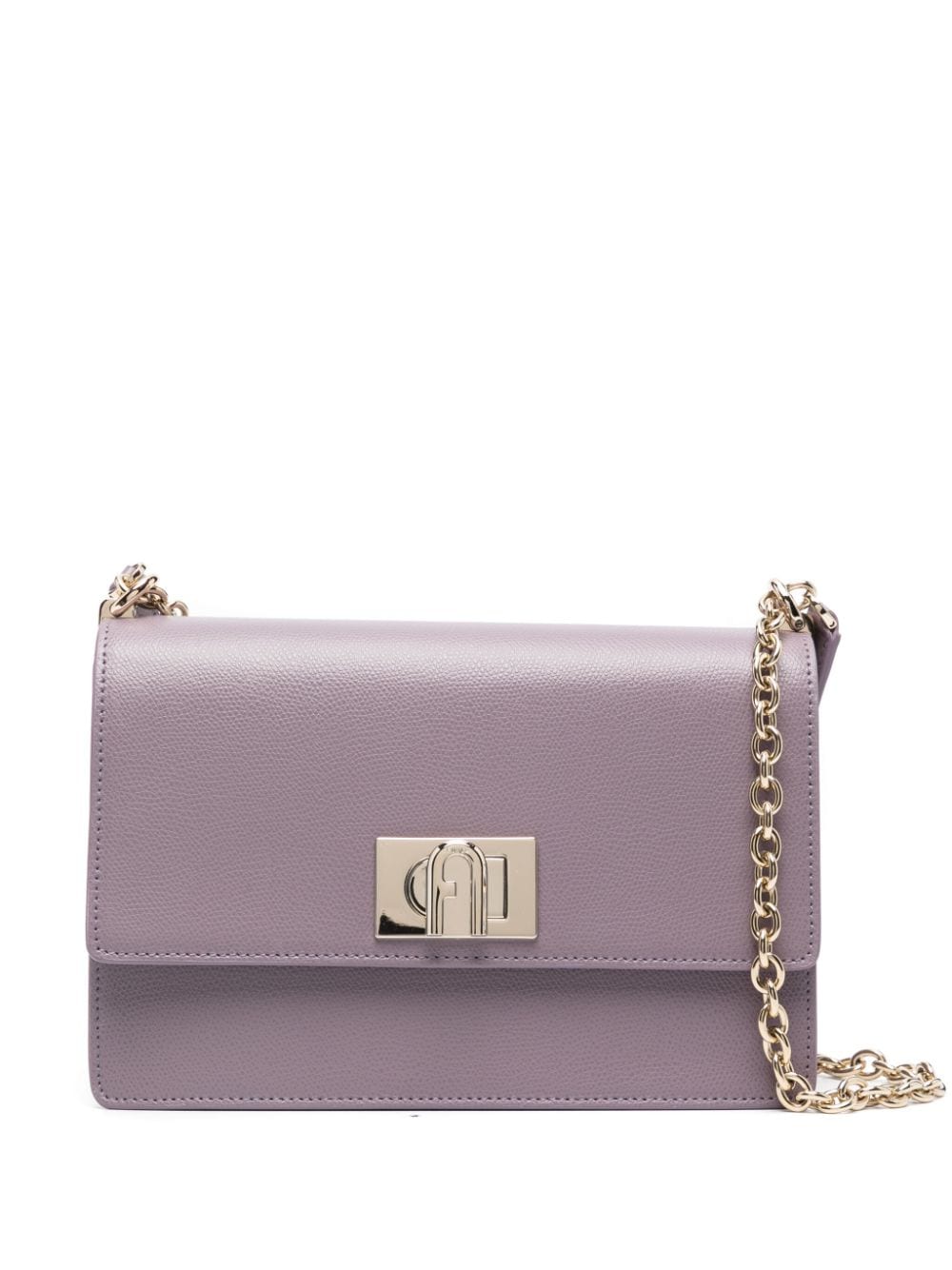 Furla Medium 1927 Leather Shoulder Bag In Purple