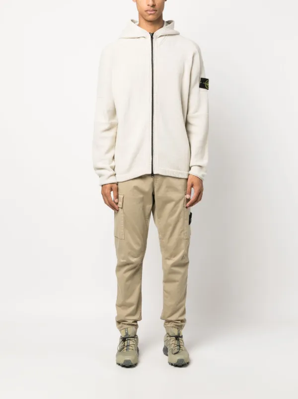 Stone Island ジップアップ ニットパーカー - Farfetch