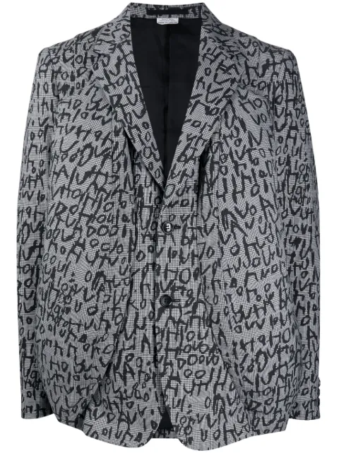 Comme des Garçons Homme Plus graphic-print single-breasted blazer