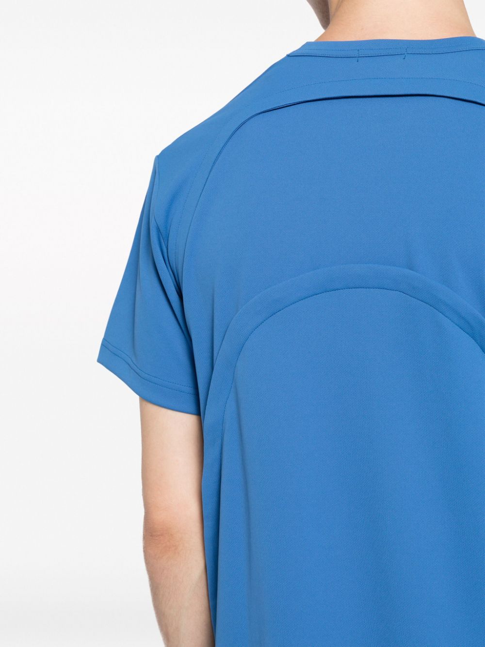 Shop Comme Des Garçons Homme Deux Panelled Piqué-weave T-shirt In Blue