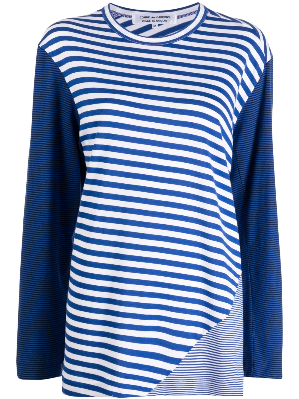 striped patchwork cotton sweatshirt