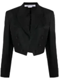 Comme Des Garçons Comme Des Garçons double-breasted cropped wool blazer - Black