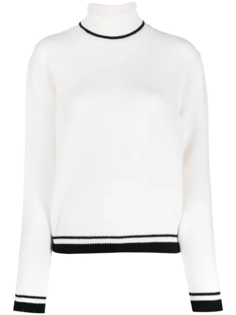 MSGM stripe-edge wool-blend jumper