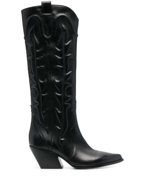 Elena Iachi 80mm leather Texan boots