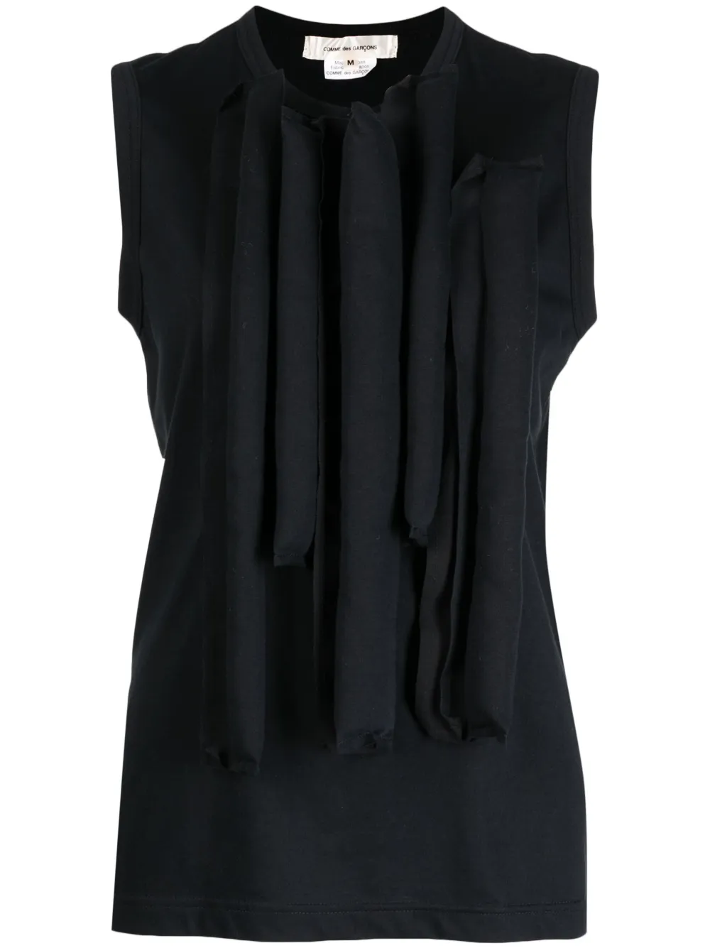 Comme Des Garçons Geribbelde top Zwart