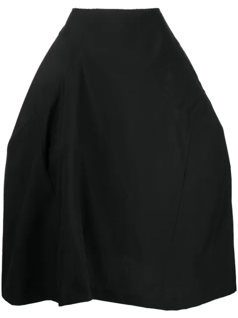 Comme Des Garçons panelled wool midi skirt