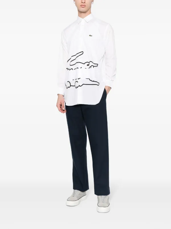 N*a様 LACOSTE COMME des GARÇONS SHIRT XL comme des garçons shirt x lacoste shirt woven (white / blue