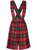 Comme Des Garçons Girl tartan-print wool playsuit - Red