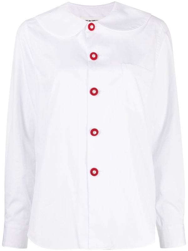 Comme Des Garçons Girl rounded-collar Cotton Shirt - Farfetch