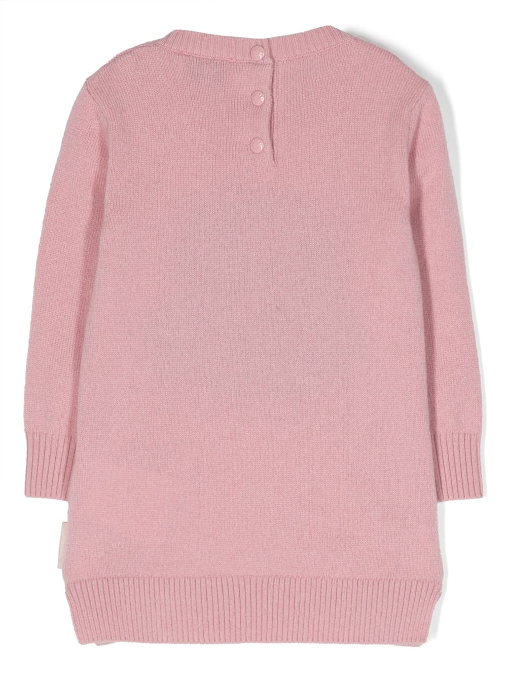 Moncler Enfant logo-print knitted sweatshirt dress - Roze