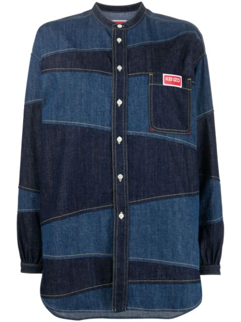 Kenzo Paris patchwork denim shirt Women