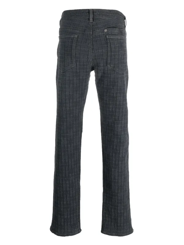 Givenchy 4G-pattern Zip Jeans | Grey | FARFETCH