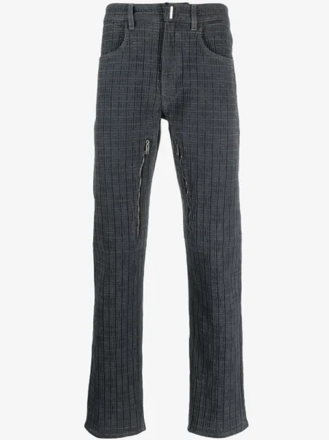 Givenchy 4G-pattern zip jeans