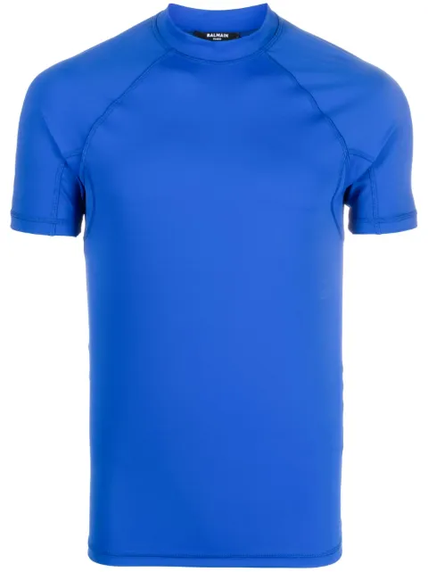 Balmain logo-print high-neck T-shirt