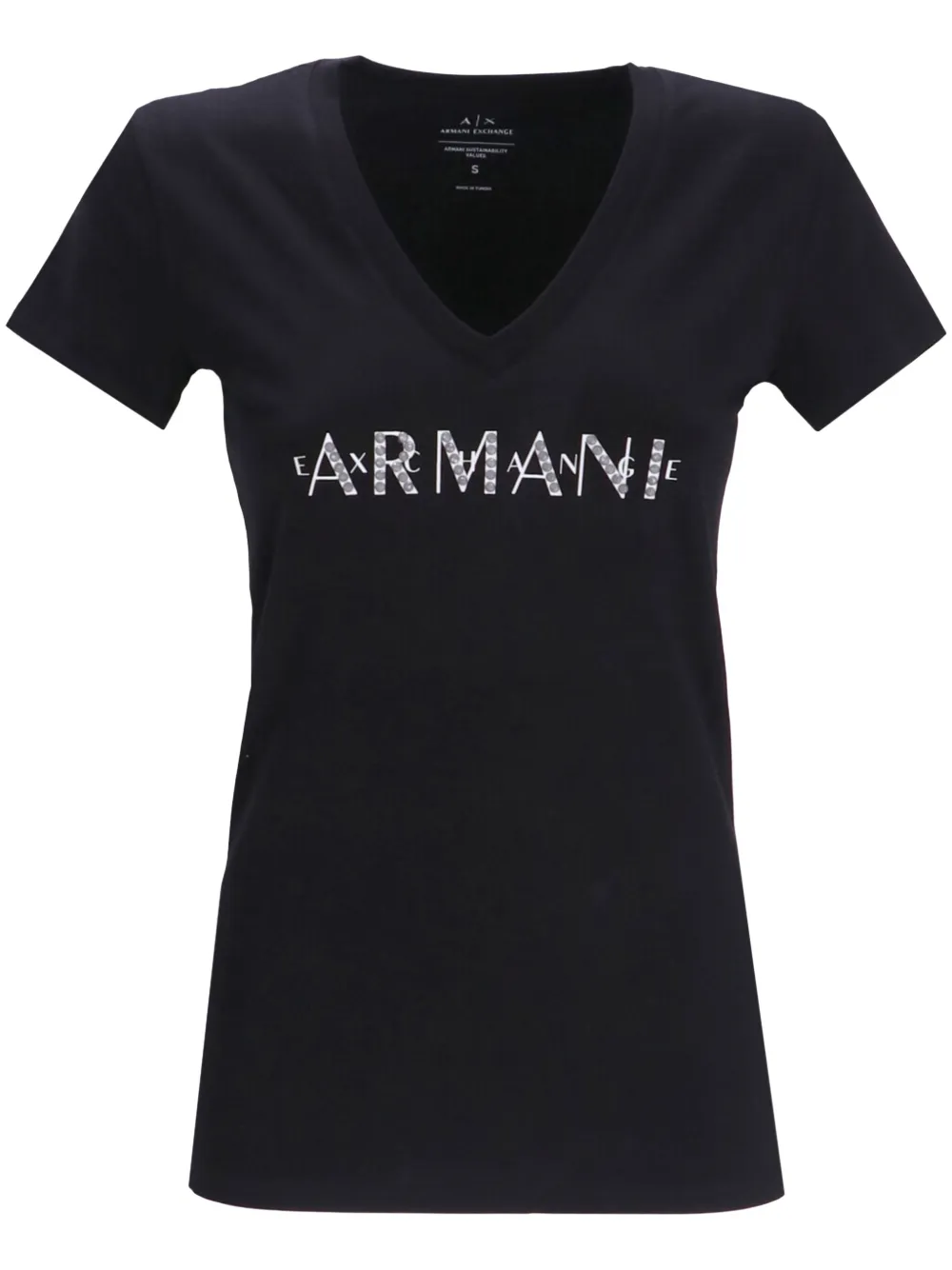 Armani Exchange logo-print short-sleeve T-shirt – Black