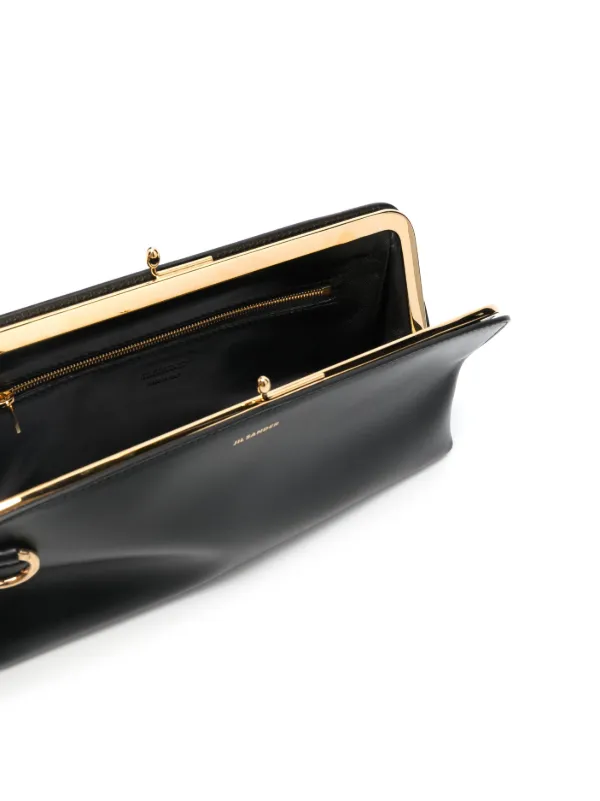 Jil Sander Small Goji Leather Shoulder Bag | Black | FARFETCH