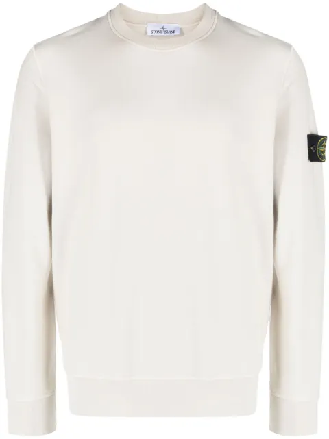 Stone Island sudadera con cuello redondo y parche de brújula