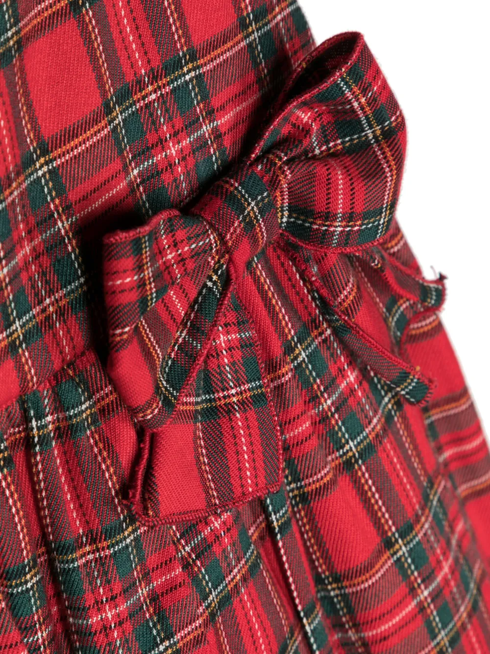  Siola Bow-detail Plaid Flared Dress 