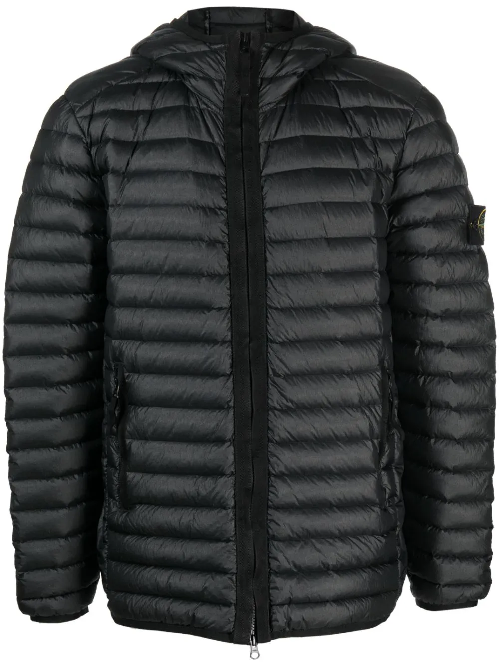 Stone Island Nylon Down Jacket In Black