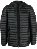 Stone Island Compass-patch hooded padded jacket - Black
