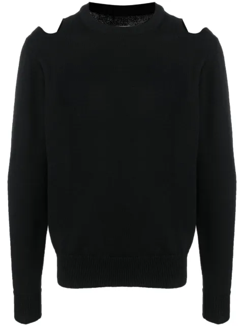 Jil Sander cut-out detail wool jumper