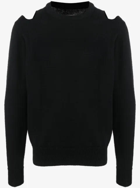 Jil Sander cut-out detail wool jumper