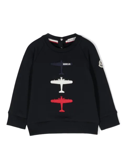 Moncler Enfant sudadera con motivo bordado