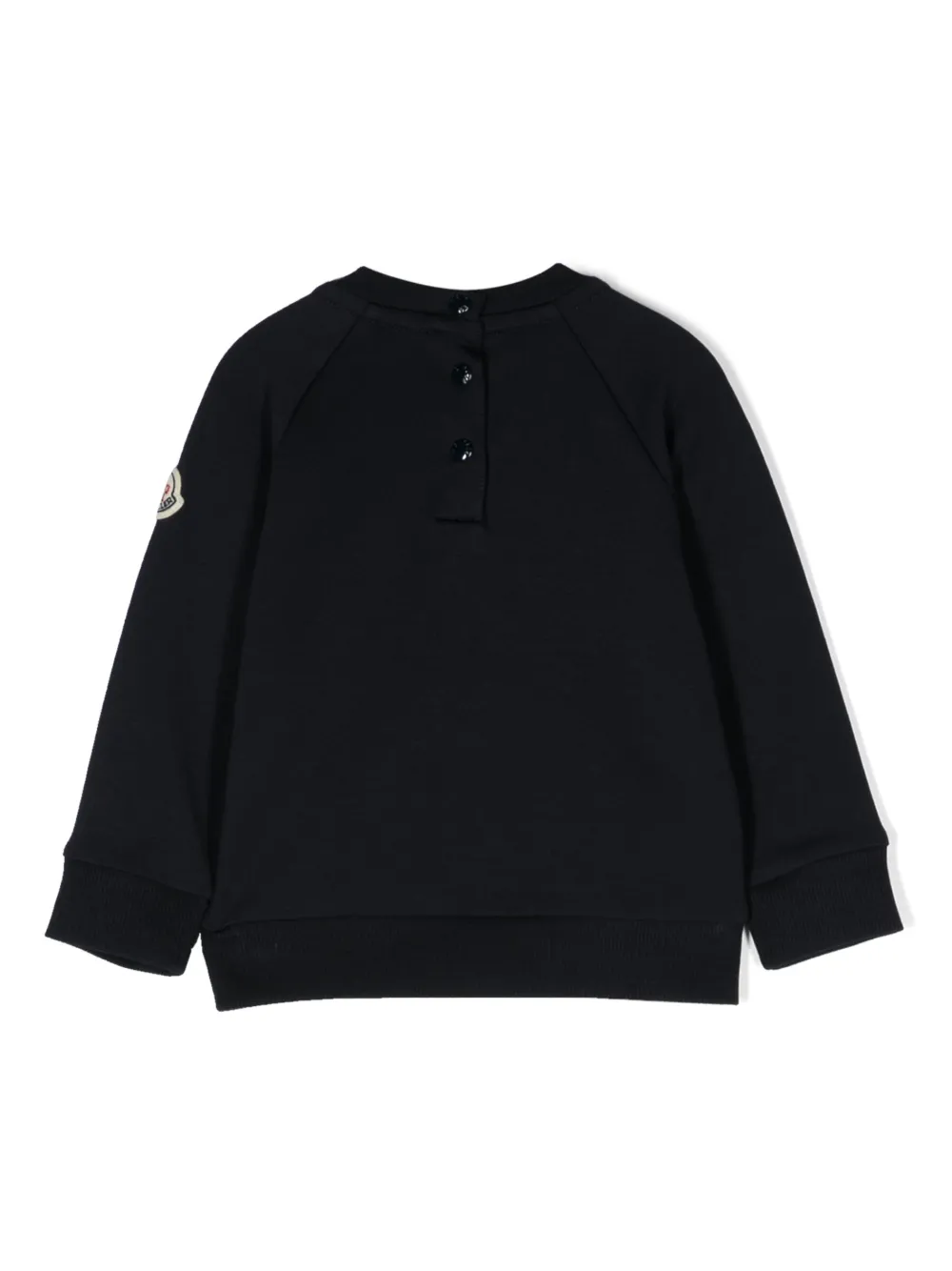 Moncler Enfant embroidered-motif cotton sweatshirt - Blauw