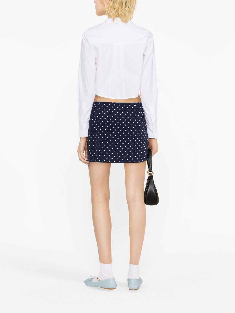 Miu Miu polka-dot silk miniskirt Women