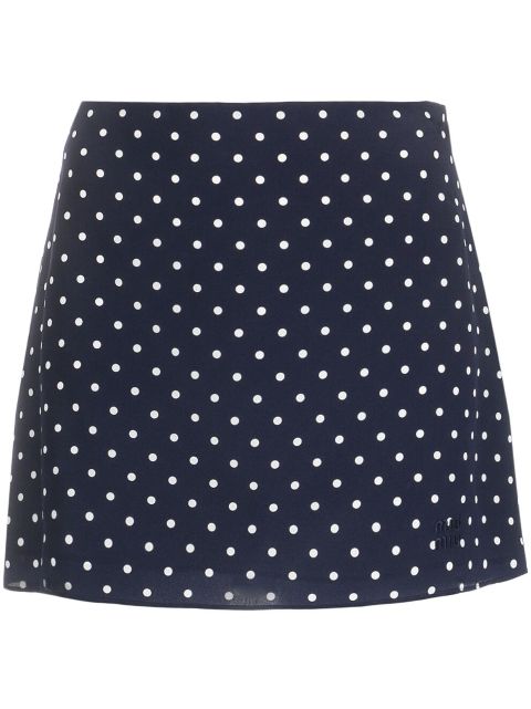 Miu Miu polka-dot silk miniskirt Women