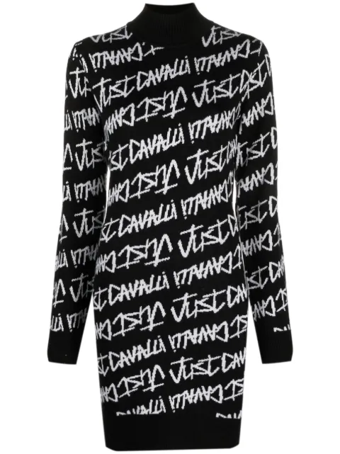 Just Cavalli intarsia-knit logo dress