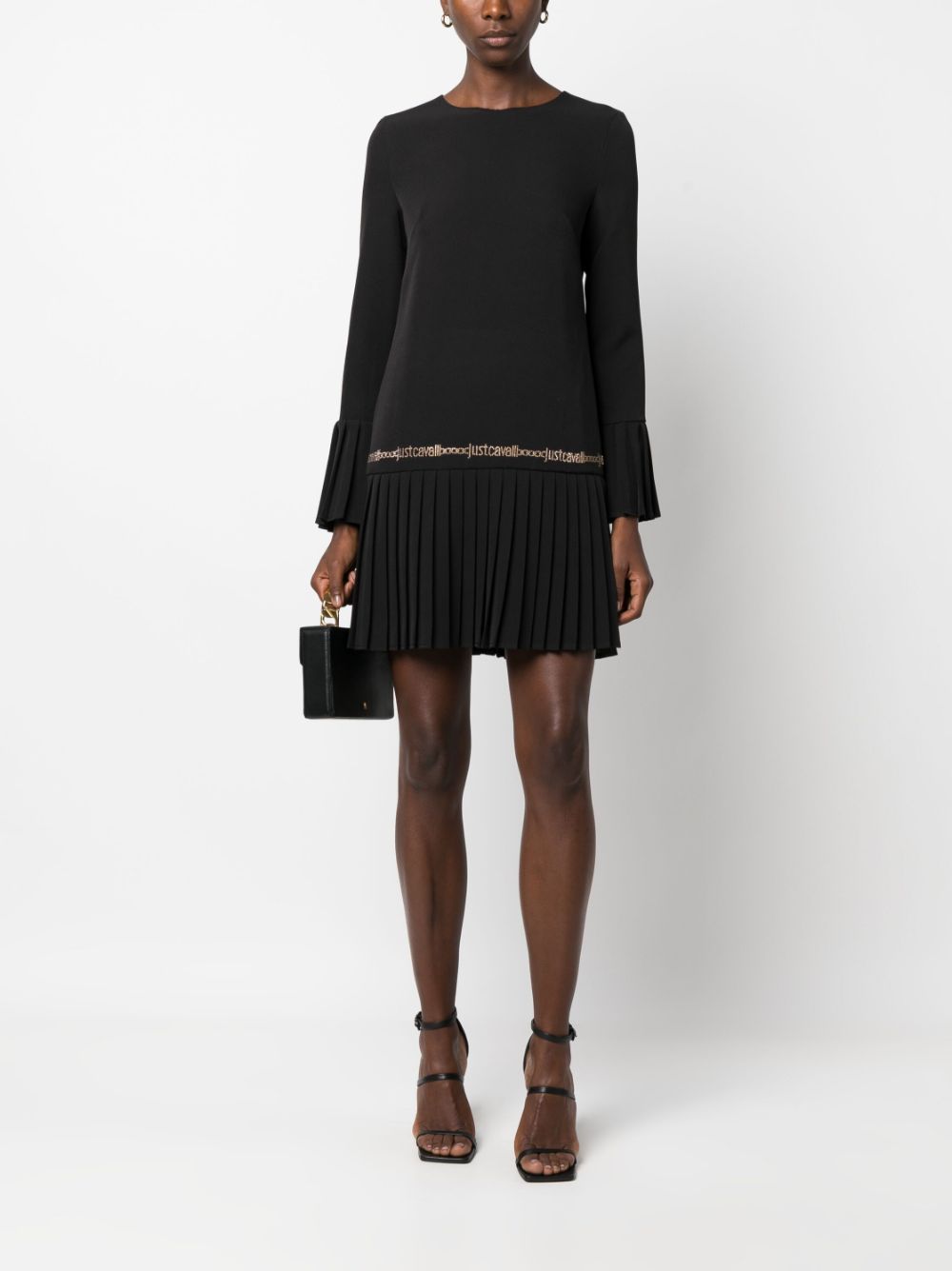 Just Cavalli Mini-jurk met geplooid detail Zwart