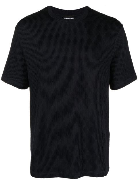 Giorgio Armani crew-neck ribbed-knit T-shirt Men