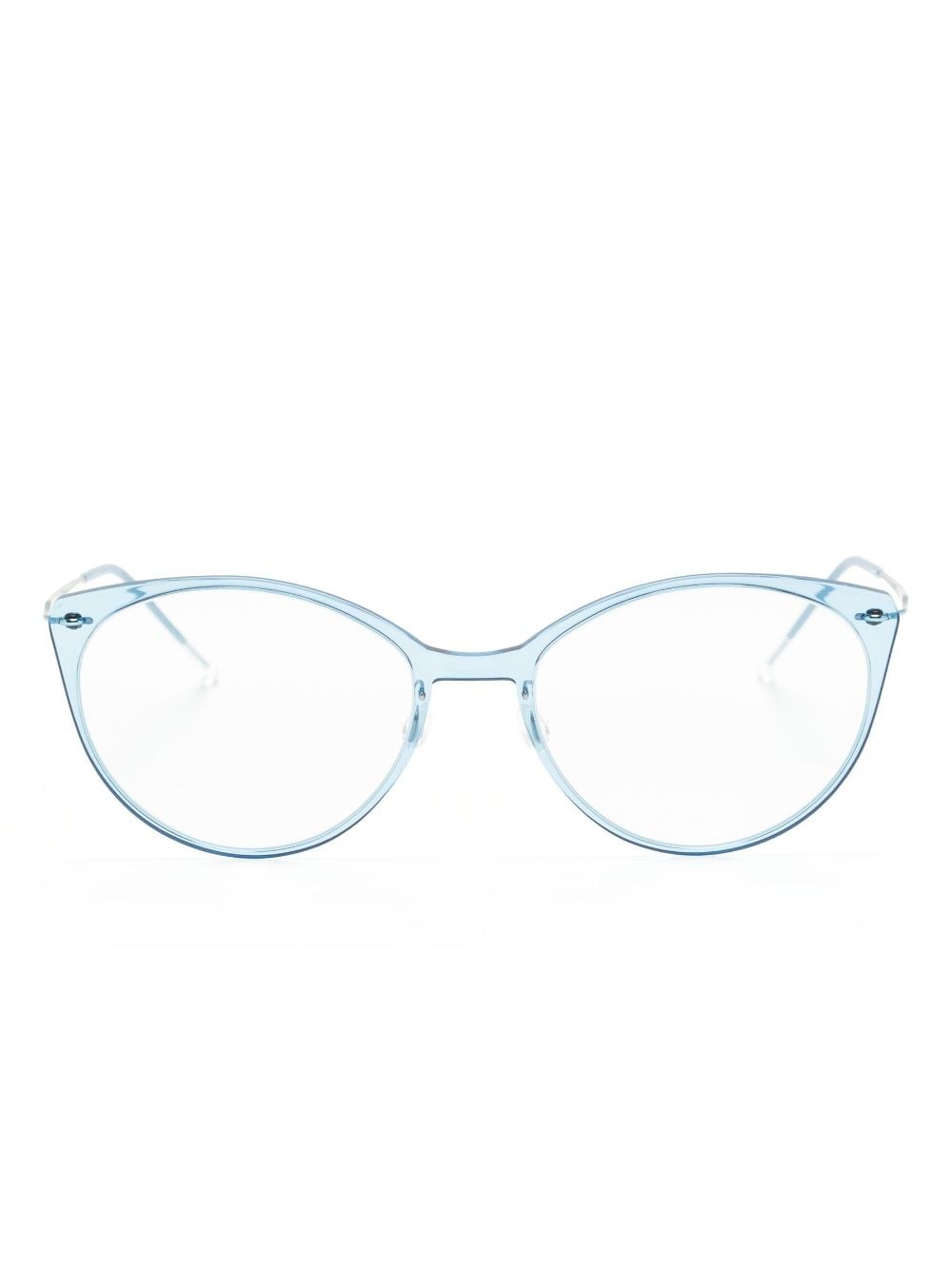 Lindberg Cat-eye Frame Glasses In Blau