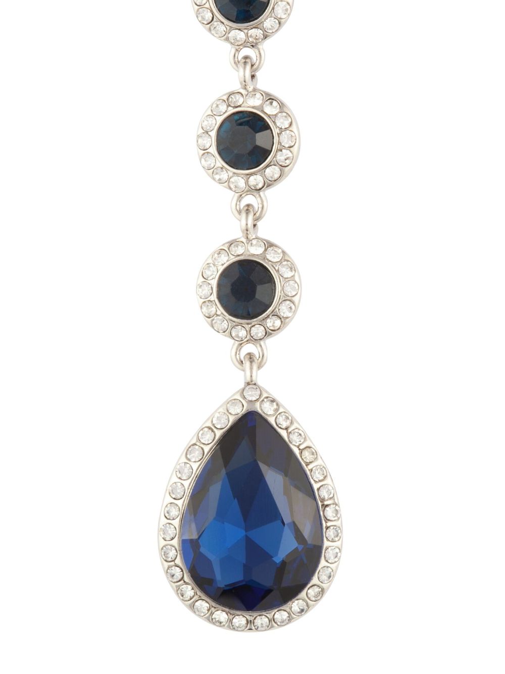 Susan Caplan Vintage Regal faux-sapphire chandelier earrings - Zilver