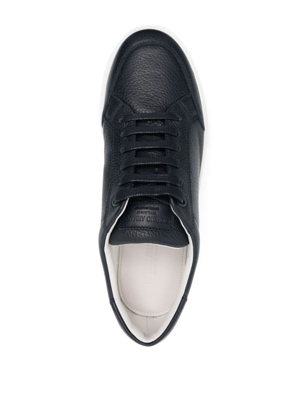 Giorgio Armani Herren pebbled leather sneakers Men