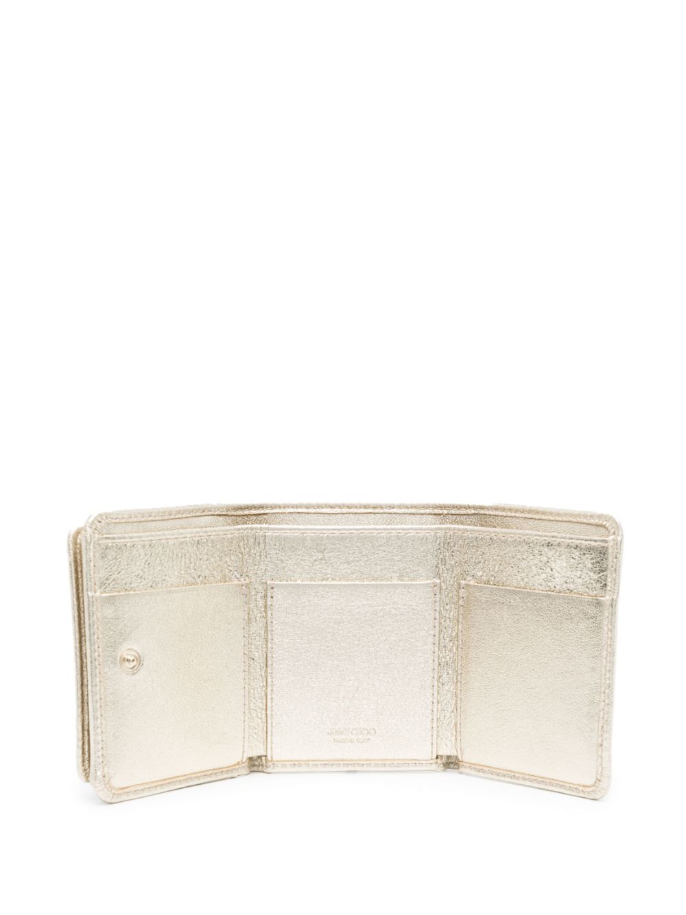 Jimmy Choo crystal-embellished leather wallet Women