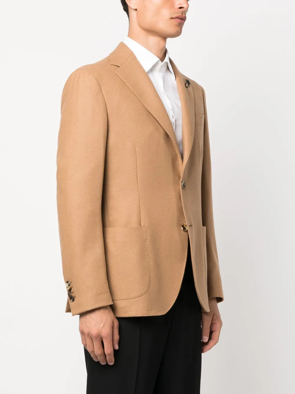 Lardini Blazer met enkele rij knopen Bruin