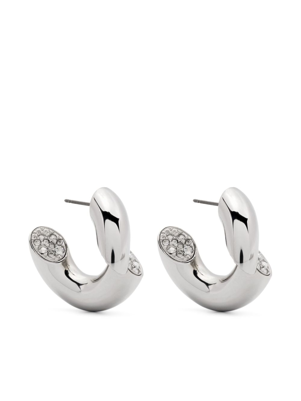 Sequence rhinestone-embellished earrings