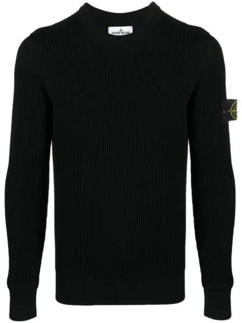 Stone Island suéter tejido con parche del logo