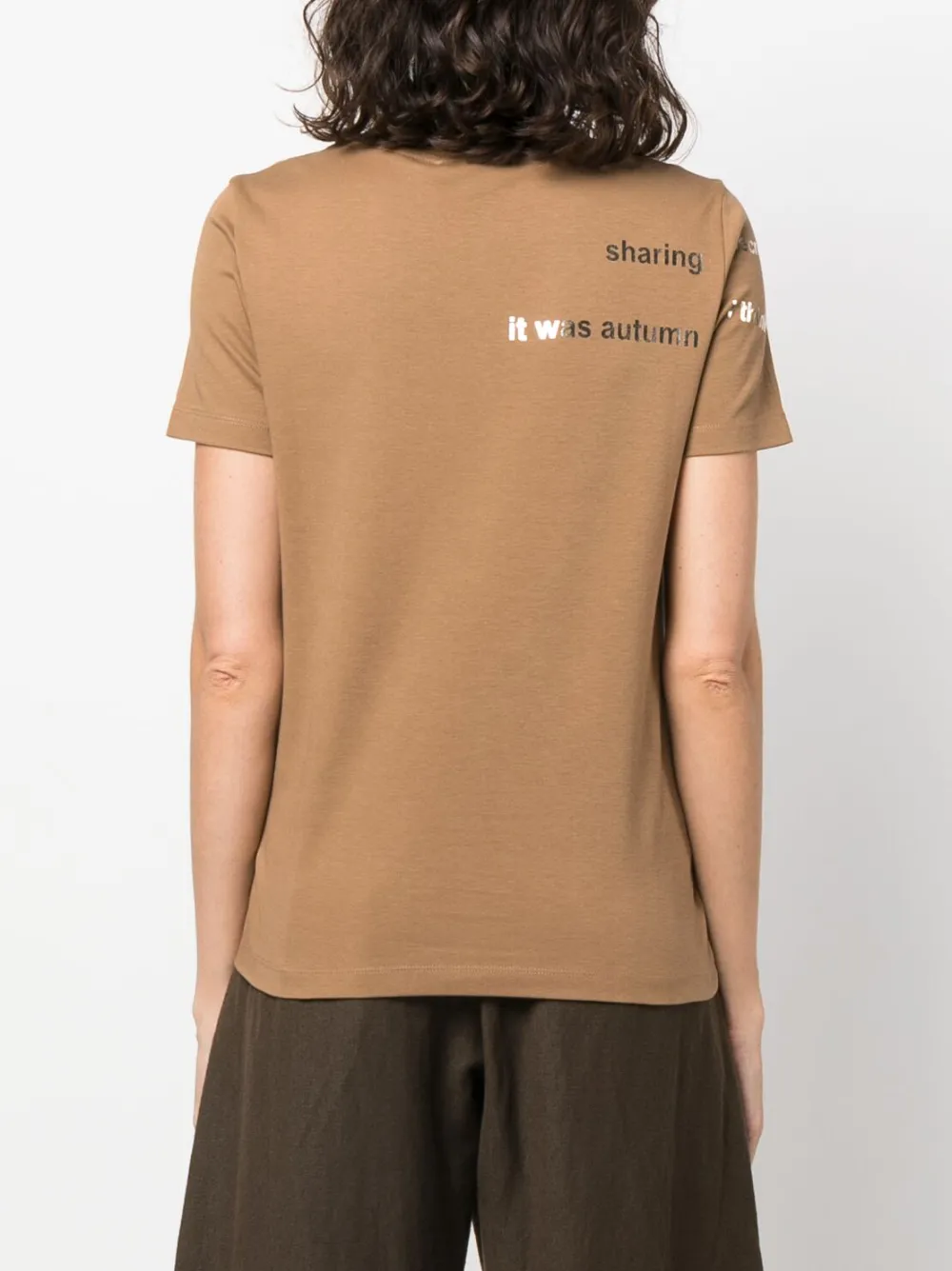 'S Max Mara Katoenen T-shirt Bruin